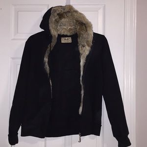 Juicy Couture black hooded sweatshirt sz M